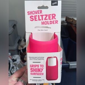 NWT Shower Seltzer Holder Gag Gift Stocking Stuffer Slim Can Dirty Santa